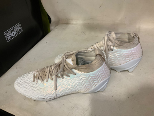 Vist Large View of Product Image Which is Used Under Armour Adult FB Cleats White Senior 11