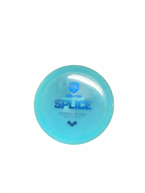 Vist Large View of Product Image Which is Used Discmania SPLICE Disc Golf Driver Carolina Blue 173g