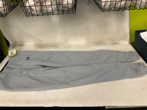 Vist Large View of Product Image Which is Used Under Armour BASEBALL PANTS YXLG BB/SB Pant Boys Grey XL