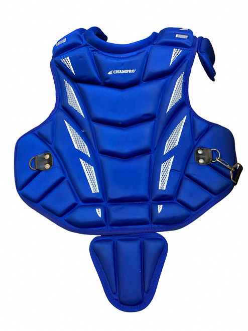 Vist Large View of Product Image Which is Used Champro CP102RY BLUE Catchers Chest Protector Royal Blue Youth