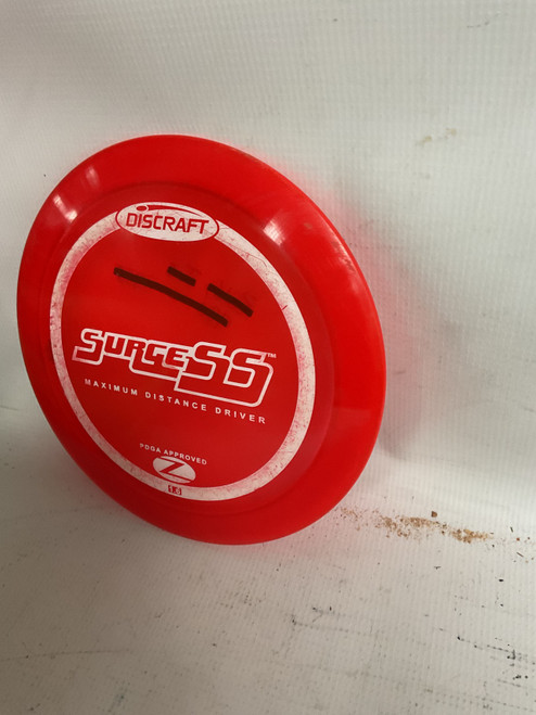 Vist Large View of Product Image Which is Used Discraft Z LINE SURGE SS Disc Golf Driver Red