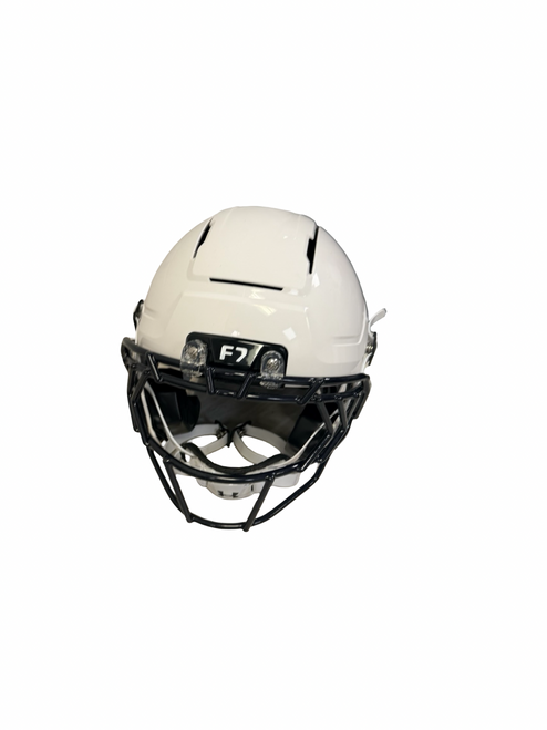 Vist Large View of Product Image Which is New 2026 Schutt F7 AIR Youth Football Helmet White XS w/ Mask & Under Armour Chip Cup