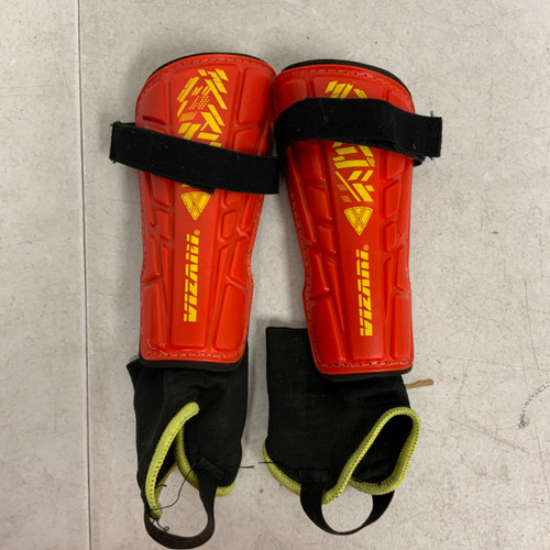 Vist Large View of Product Image Which is Used Vizari Soccer Shin Guards Junior Red MD