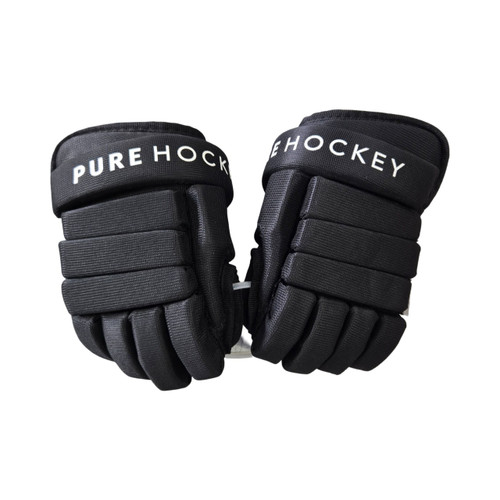 Vist Large View of Product Image Which is Used Pure Hockey GLOVES YTH 8IN Youth Gloves Black 8"