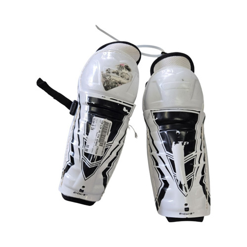 Vist Large View of Product Image Which is Used CCM LTP SG YTH 8INCH Youth Shin Guards White 8"