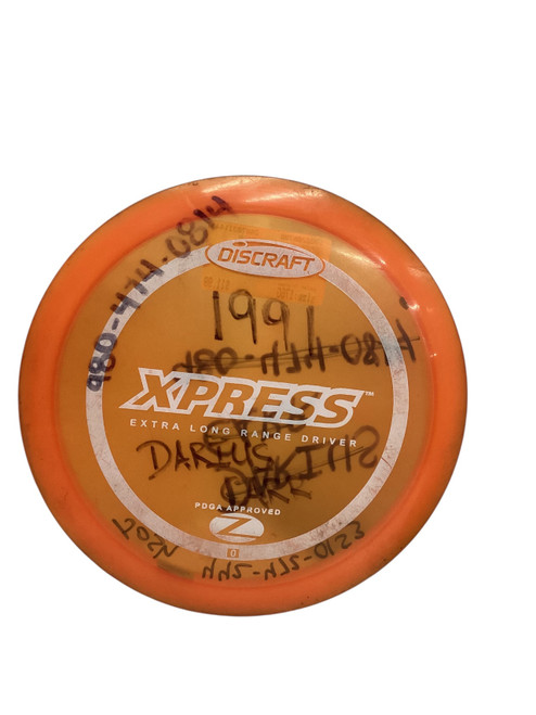 Vist Large View of Product Image Which is Used Discraft XPRESS Disc Golf Driver Orange 176g