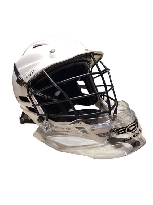 Vist Large View of Product Image Which is Used Cascade CPV-R Lacrosse Helmet White S/M