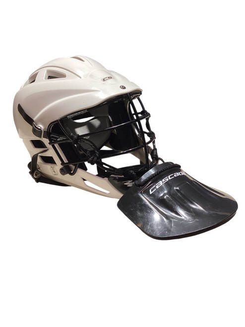Vist Large View of Product Image Which is Used Cascade CS Lacrosse Helmet White One Size