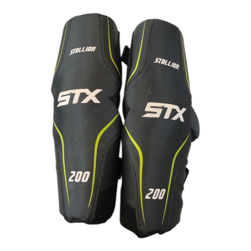 Vist Large View of Product Image Which is Used STX STALLION 200 Lacrosse Arm Pads/Guards Black SM