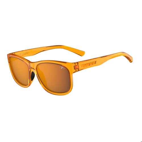 Vist Large View of Product Image Which is New Tifosi Swank XL Biking Glasses- Amber Blaze Frame/Atomic Orange Mirror Lens