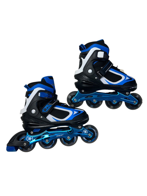 Vist Large View of Product Image Which is Used ADJT INLINE SKATES Junior Rec Fitness Skates Black Adjustable