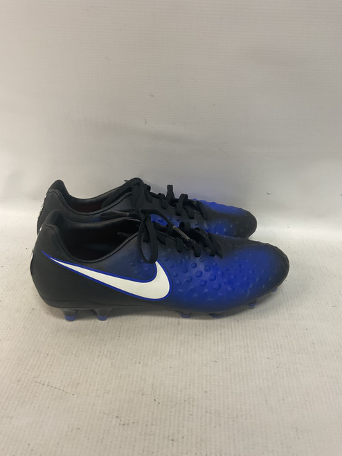 Vist Large View of Product Image Which is Used Nike Soccer Cleats Black And Royal Blue Senior 7.5