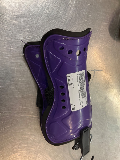 Vist Large View of Product Image Which is Used Soccer Shin Guards Junior Purple SM