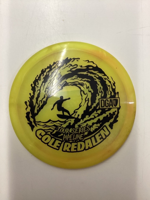 Vist Large View of Product Image Which is Used DGA TOUR SERIES PIPELINE Disc Golf Driver Yellow 173g