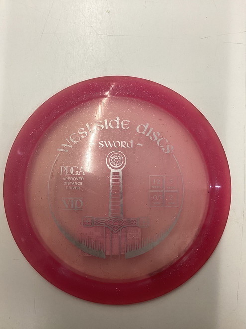 Vist Large View of Product Image Which is Used Westside SWORD Disc Golf Driver Pink 177g