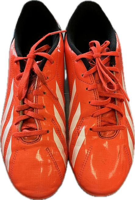 Vist Large View of Product Image Which is Used Adidas Soccer Cleats Orange Senior 6.5