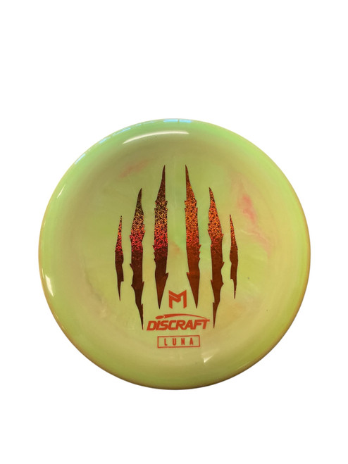 Vist Large View of Product Image Which is Used Discraft ESP LUNA Disc Golf Putter Yellow