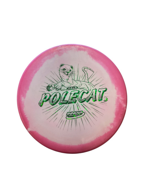 Vist Large View of Product Image Which is Used Innova HALO STAR POLECAT Disc Golf Putter Pink