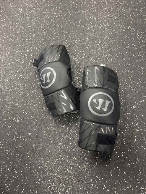Vist Large View of Product Image Which is Used Warrior BURN NEXT Lacrosse Arm Pads/Guards Black LG