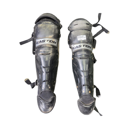 Vist Large View of Product Image Which is Used Easton GAMETIME CATCHERS SHINGUARDS Catchers Leg Guards Black Intermed