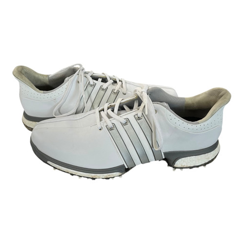 Vist Large View of Product Image Which is Used Adidas TOUR 360 Mens Golf Shoes White Senior 11