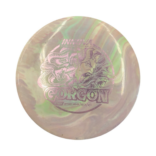 Vist Large View of Product Image Which is Used Innova Star Gorgon Disc Golf Driver White