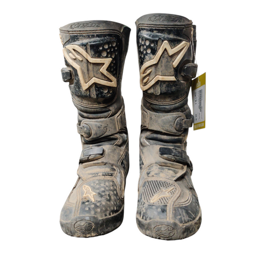 Vist Large View of Product Image Which is Used Alpine Stars T6S Junior Motocross Boots Black Youth 08.0