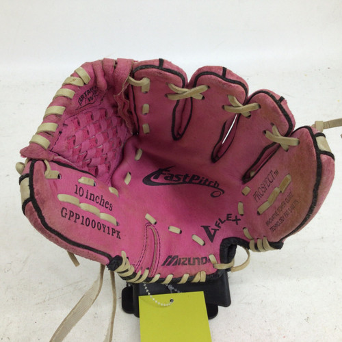 Vist Large View of Product Image Which is Used Mizuno PROSPECT 10IN RHT FP GLOVE RH Throw Fastpitch Gloves Pink 10"