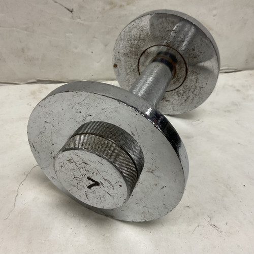 Vist Large View of Product Image Which is Used Hex Dumbbell (Each) Silver 7 lb