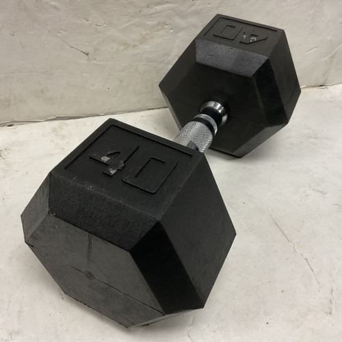 Vist Large View of Product Image Which is Used Hex Dumbbell (Each) Black 40 lb