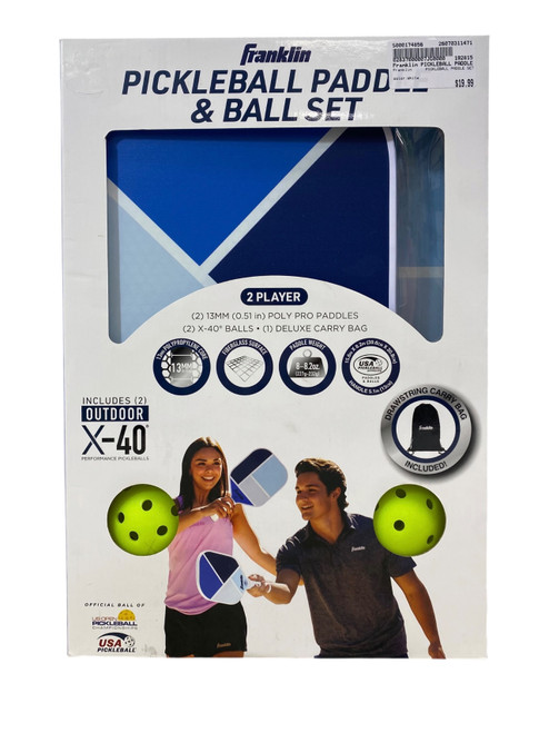 Vist Large View of Product Image Which is Used Franklin PICKLEBALL PADDLE SET Pickleball Racquet White