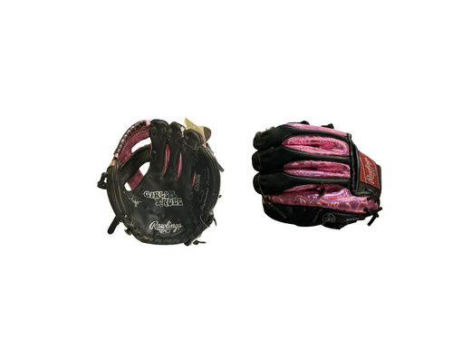 Vist Large View of Product Image Which is Used Rawlings GIRLS RULE BB/SB Glove RH Throw Pink 8"
