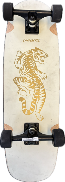 Vist Large View of Product Image Which is Used Land Yachtz TIGER Complete Skateboard White Long