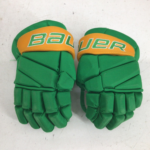 Vist Large View of Product Image Which is Used Bauer VAPOR TEAM ELITE 13IN HOCKEY GLOVES Senior Gloves Green 13"