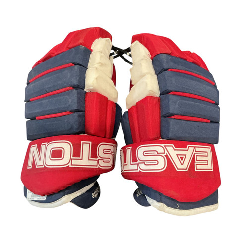 Vist Large View of Product Image Which is Used Easton PRO STOCK GLOVES Senior Gloves Navy Blue 14"