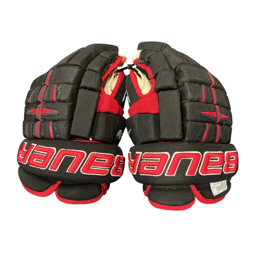 Vist Large View of Product Image Which is Used Bauer 4 ROLL PRO GLOVE Senior Gloves Black 14"