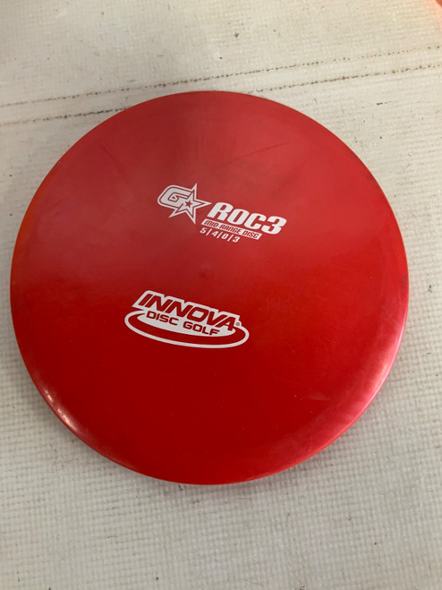 Vist Large View of Product Image Which is Used Innova ROC 3 GSTAR Disc Golf Mid Range Red