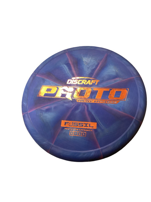 Vist Large View of Product Image Which is Used Discraft FOSSIL Disc Golf Putter Royal Blue