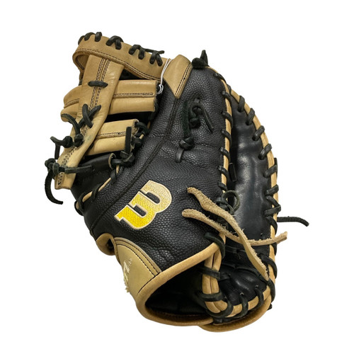 Vist Large View of Product Image Which is Used Wilson 1679 A2000 BB/SB First Base RH Throw Black 12 1/2"