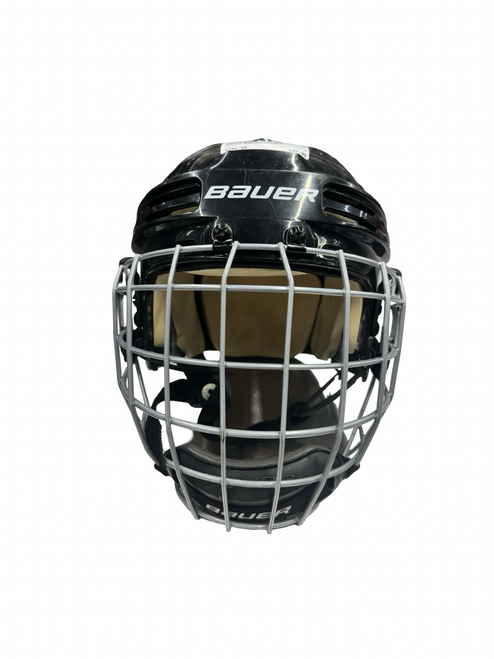 Vist Large View of Product Image Which is Used Bauer BH4500 Helmet Cage Combo Black SM