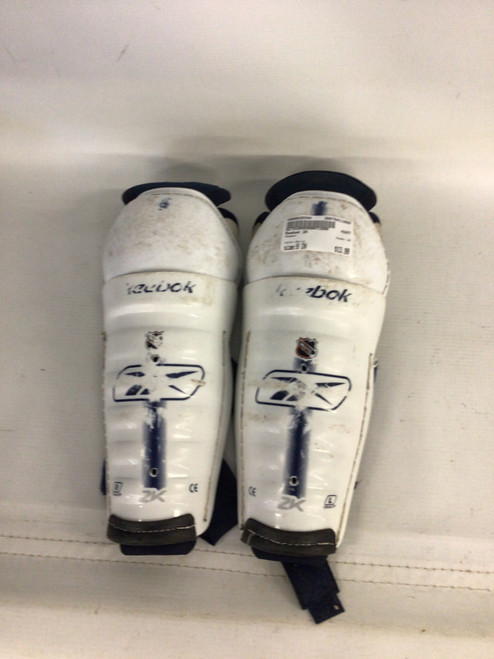 Vist Large View of Product Image Which is Used Reebok 2K Junior Shin Guards White 9"