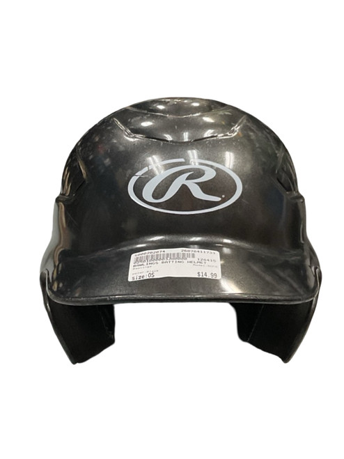 Vist Large View of Product Image Which is Used Rawlings RCFH Batting Helmet No Mask Black One Size