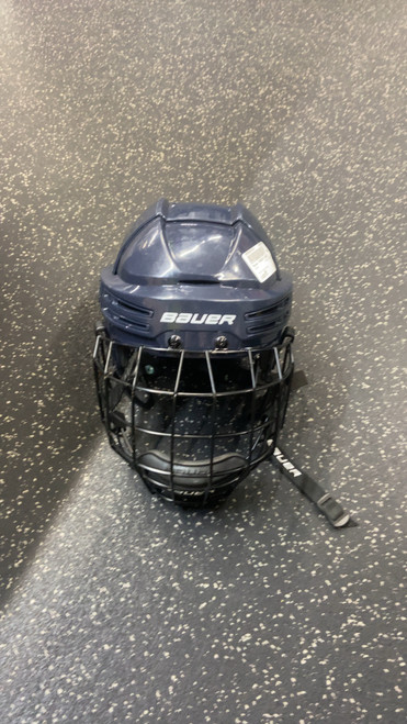 Vist Large View of Product Image Which is Used Bauer HOCKEY HELMET Helmet Full Visor Combo Navy Blue MD