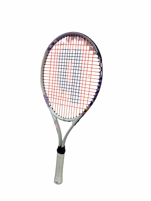 Vist Large View of Product Image Which is Used Prince ATTACK Girls Tennis Racquet White 26"
