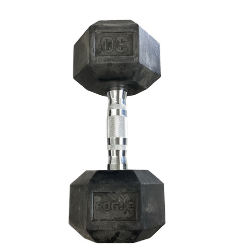 Vist Large View of Product Image Which is Used Rogue Hex Dumbbell (Each) 30 lb