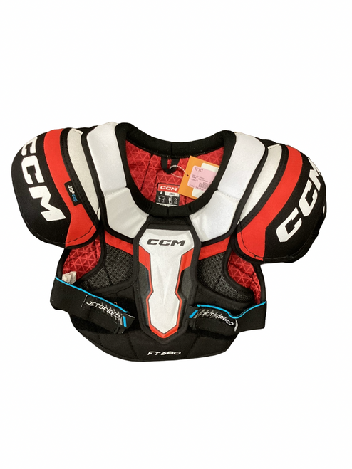 Vist Large View of Product Image Which is Used CCM FT 680 Junior Shoulder Pads SM