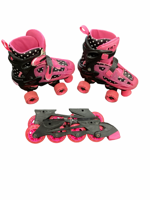 Vist Large View of Product Image Which is Used RollerDerby QUAD SKATES Junior Roller Quad Skates Pink Adjustable