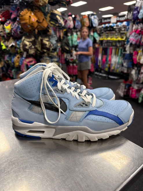 Vist Large View of Product Image Which is Used Nike AIR TRAINER SC HIGH KANSAS CITY ROYALS Basketball Shoes M Carolina Blue Senior 9.5