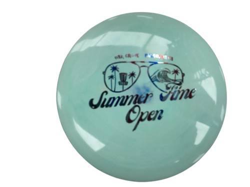 Vist Large View of Product Image Which is Used SUMMER TIME OPEN DRIVER Disc Golf Driver Neon Green