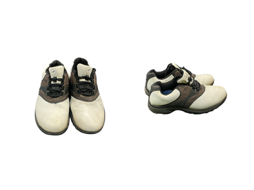 Vist Large View of Product Image Which is Used GOLF SHOES Womens Golf Shoes Brown And Black Senior 10